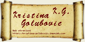 Kristina Golubović vizit kartica